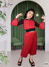 Red Colour Latest Fancy Western Type Two Pis zool creez Kids Wear Collection Zmimi 01